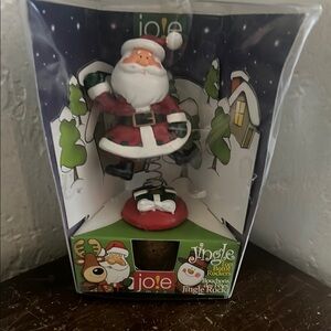 Jingle Bell Rocker Santa wine bottle stopper